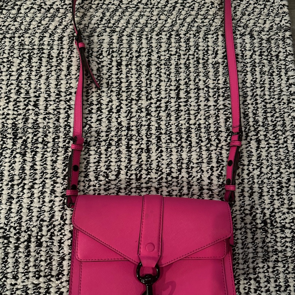 Rebecca Minkoff Pink Crossbody Bag Sleek Envelope Design